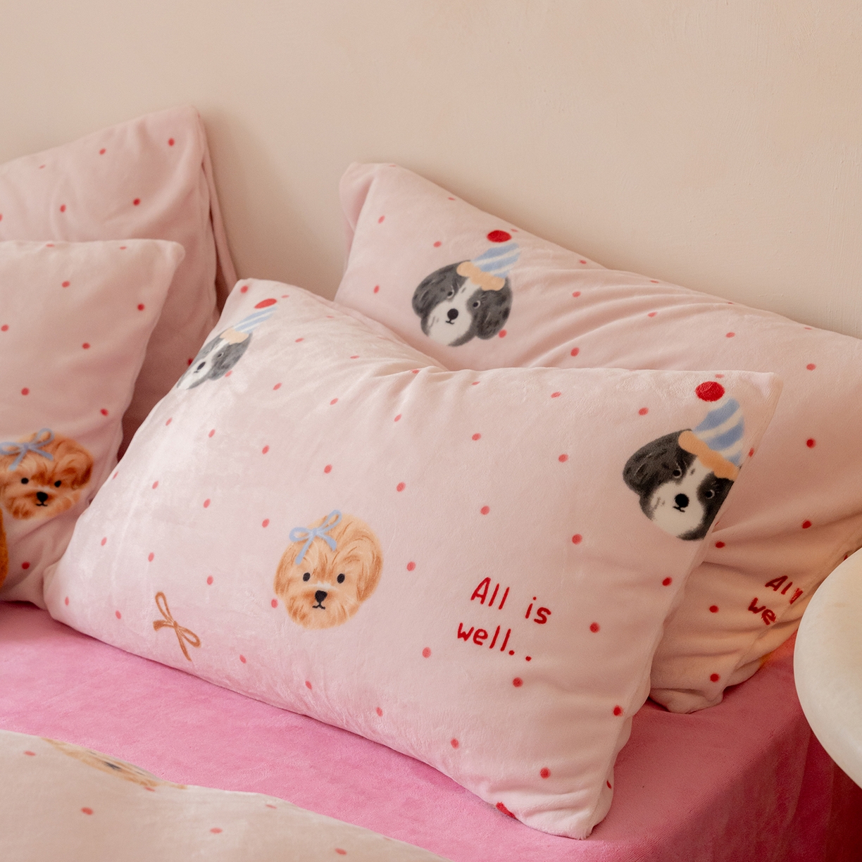 91家纺网 家纺一手货源 找家纺 （总）时光里 2025新款230克印花牛奶绒系列单枕套