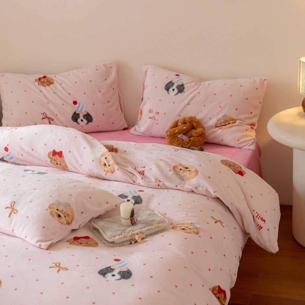 91家纺网 家纺一手货源 找家纺 （总）时光里 2025新款230克印花牛奶绒系列单枕套