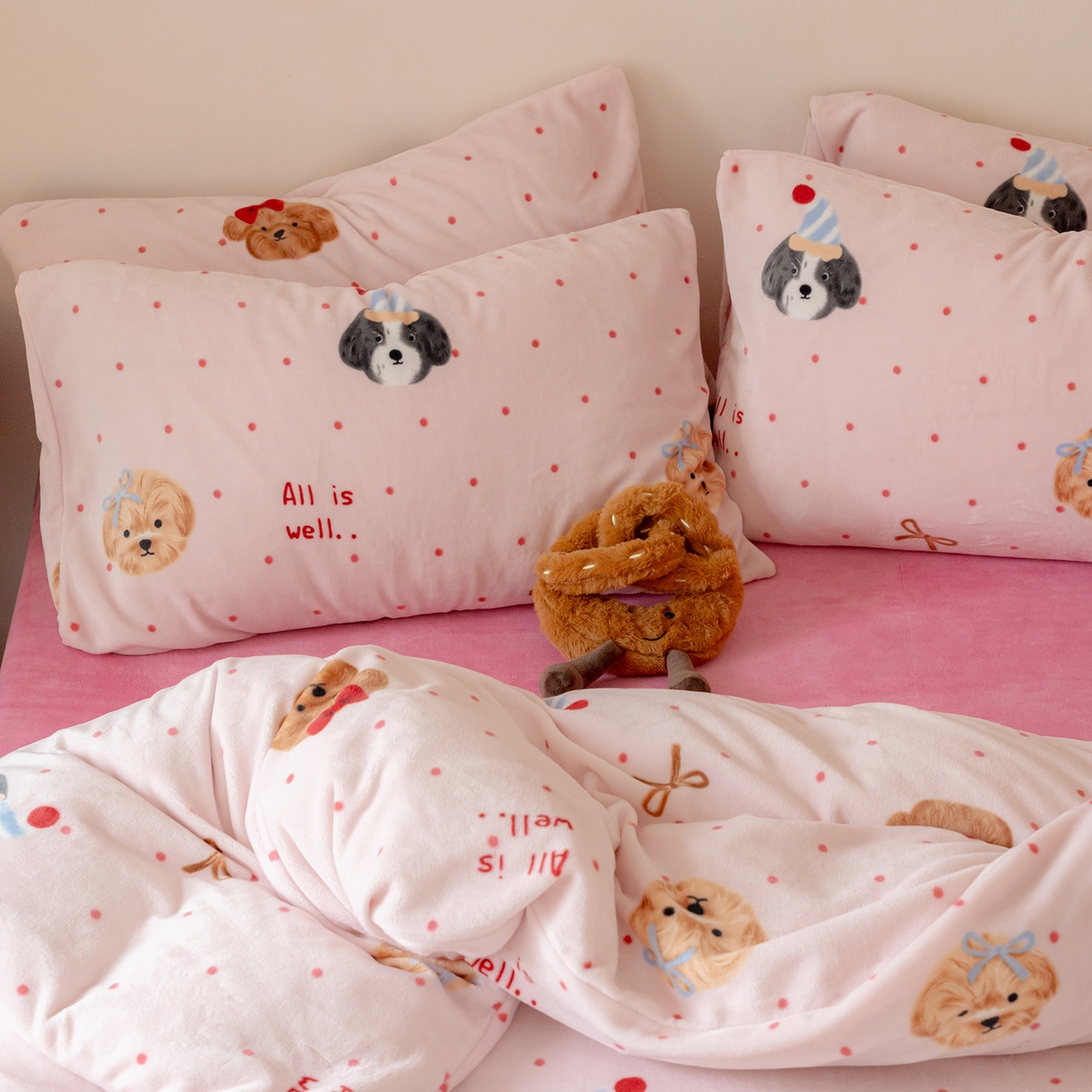 91家纺网 家纺一手货源 找家纺 （总）时光里 2025新款230克印花牛奶绒系列单枕套