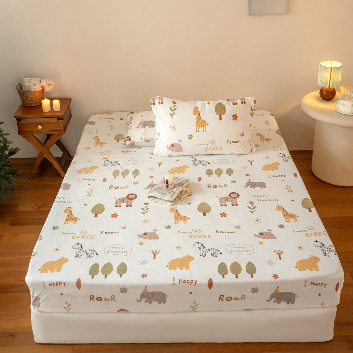 91家纺网 家纺一手货源 找家纺 （总）时光里 2025新款230克印花牛奶绒系列单床笠