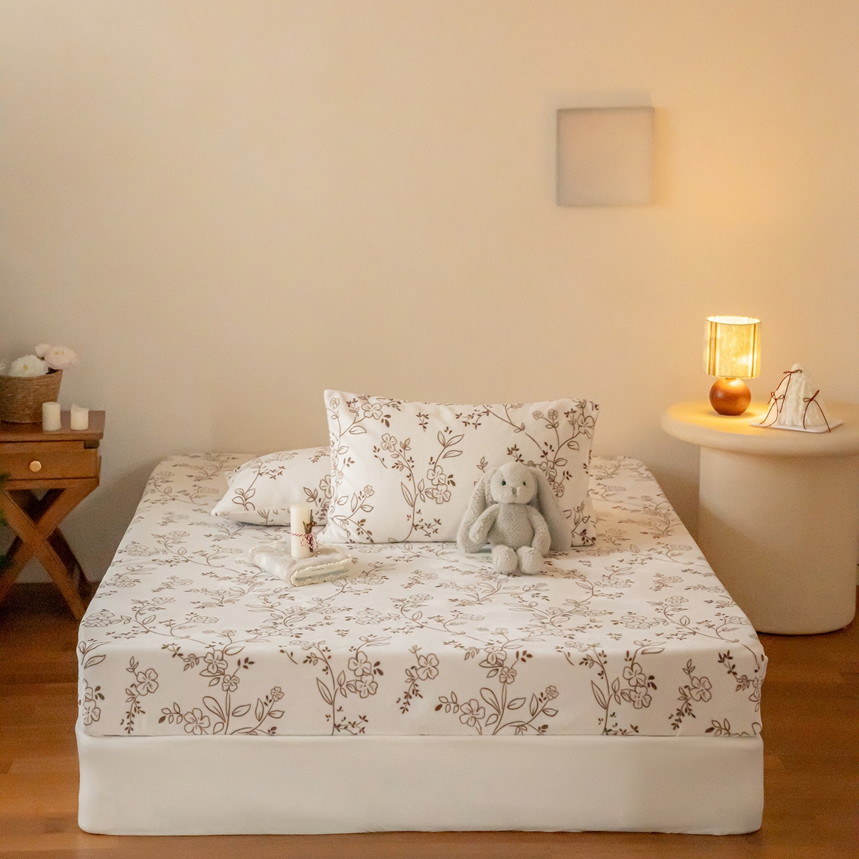 91家纺网 家纺一手货源 找家纺 （总）时光里 2025新款230克印花牛奶绒系列单床笠