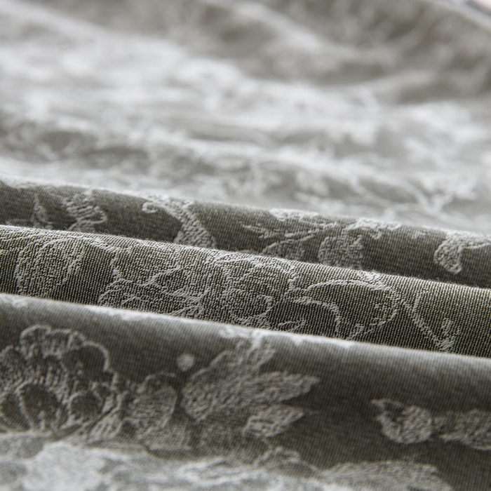 91家纺网 家纺一手货源 找家纺 鲁爱家纺供货 2025新款韩版色织提花四件套 醉云间-绿