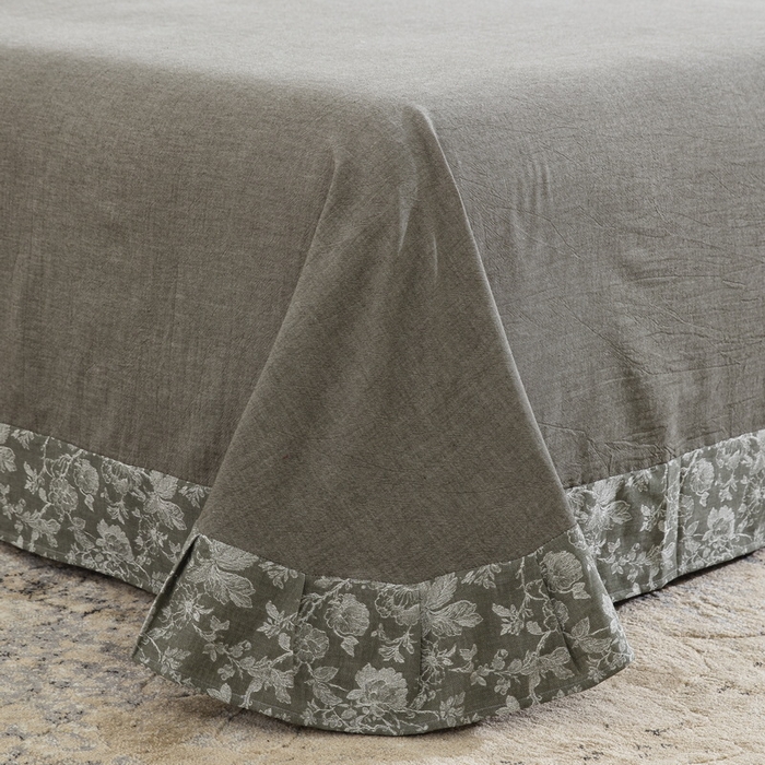 91家纺网 家纺一手货源 找家纺 鲁爱家纺供货 2025新款韩版色织提花四件套 醉云间-绿