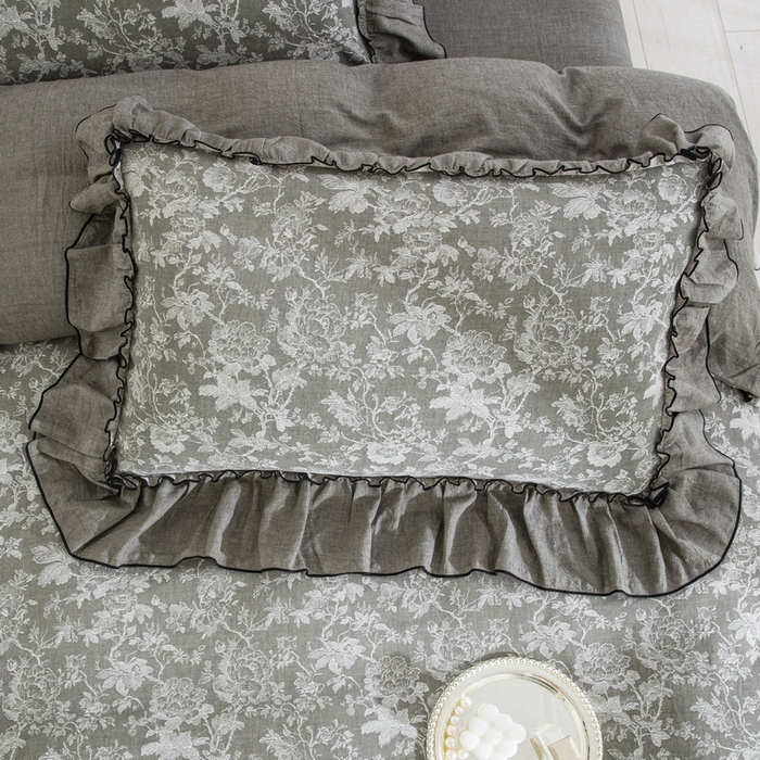 91家纺网 家纺一手货源 找家纺 鲁爱家纺供货 2025新款韩版色织提花四件套 醉云间-绿