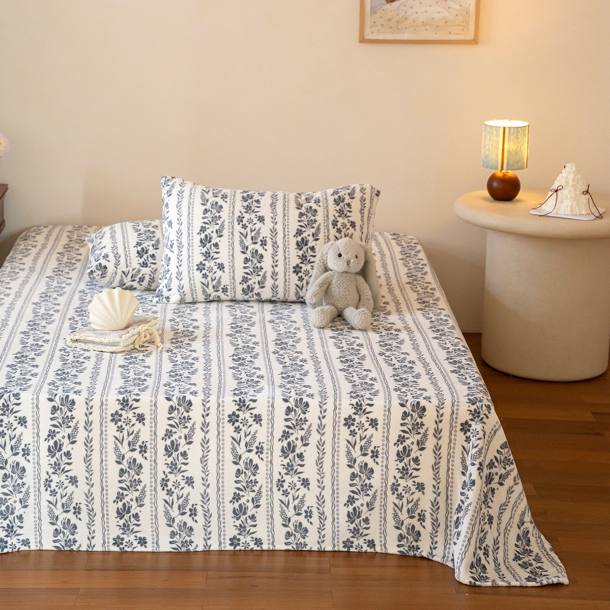 91家纺网 家纺一手货源 找家纺 （总）时光里 2025新款230克印花牛奶绒系列单床单