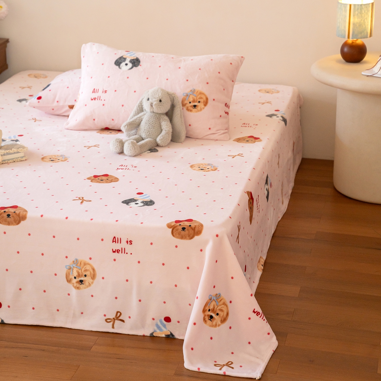 91家纺网 家纺一手货源 找家纺 （总）时光里 2025新款230克印花牛奶绒系列单床单