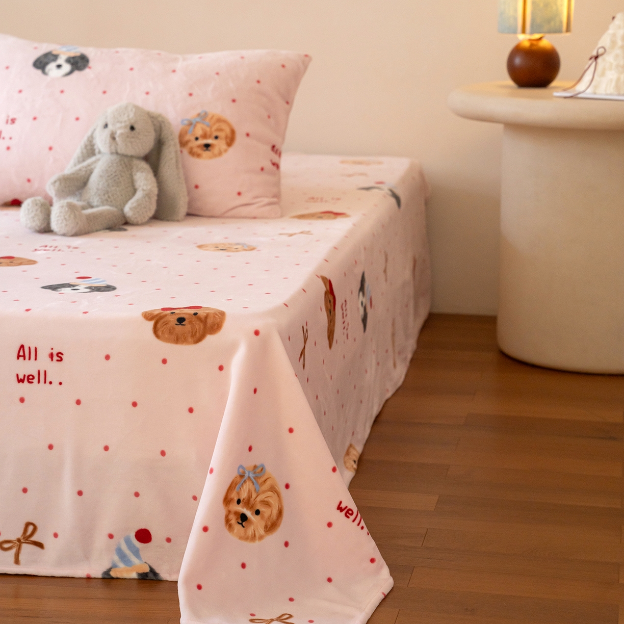 91家纺网 家纺一手货源 找家纺 （总）时光里 2025新款230克印花牛奶绒系列单床单