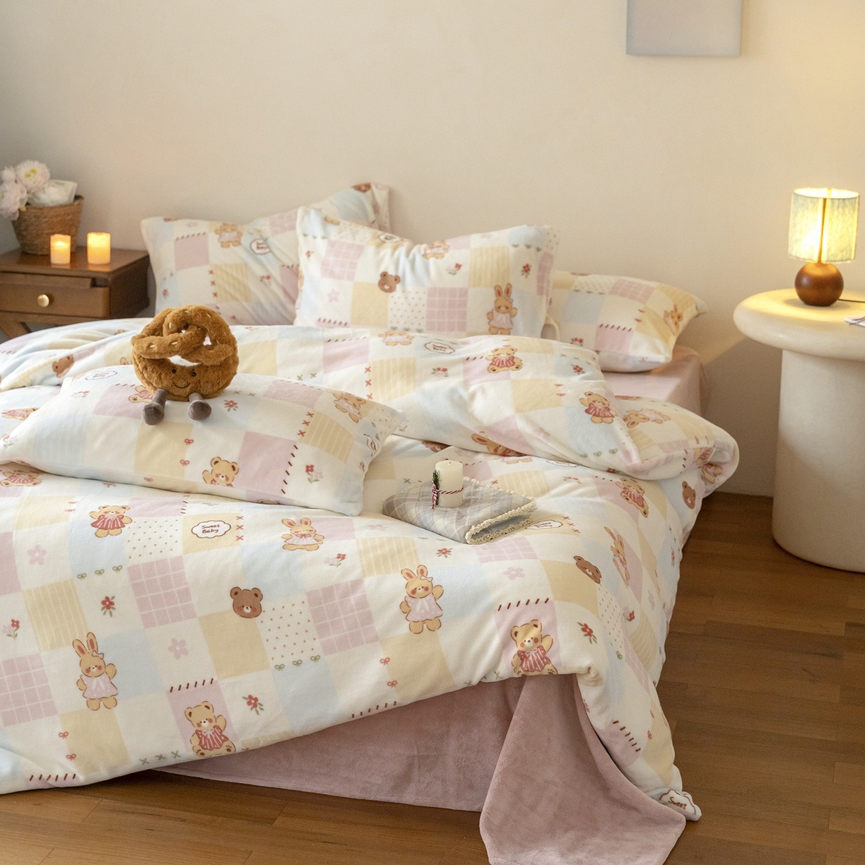 91家纺网 家纺一手货源 找家纺 （总）时光里 2025新款230克印花牛奶绒系列单被套