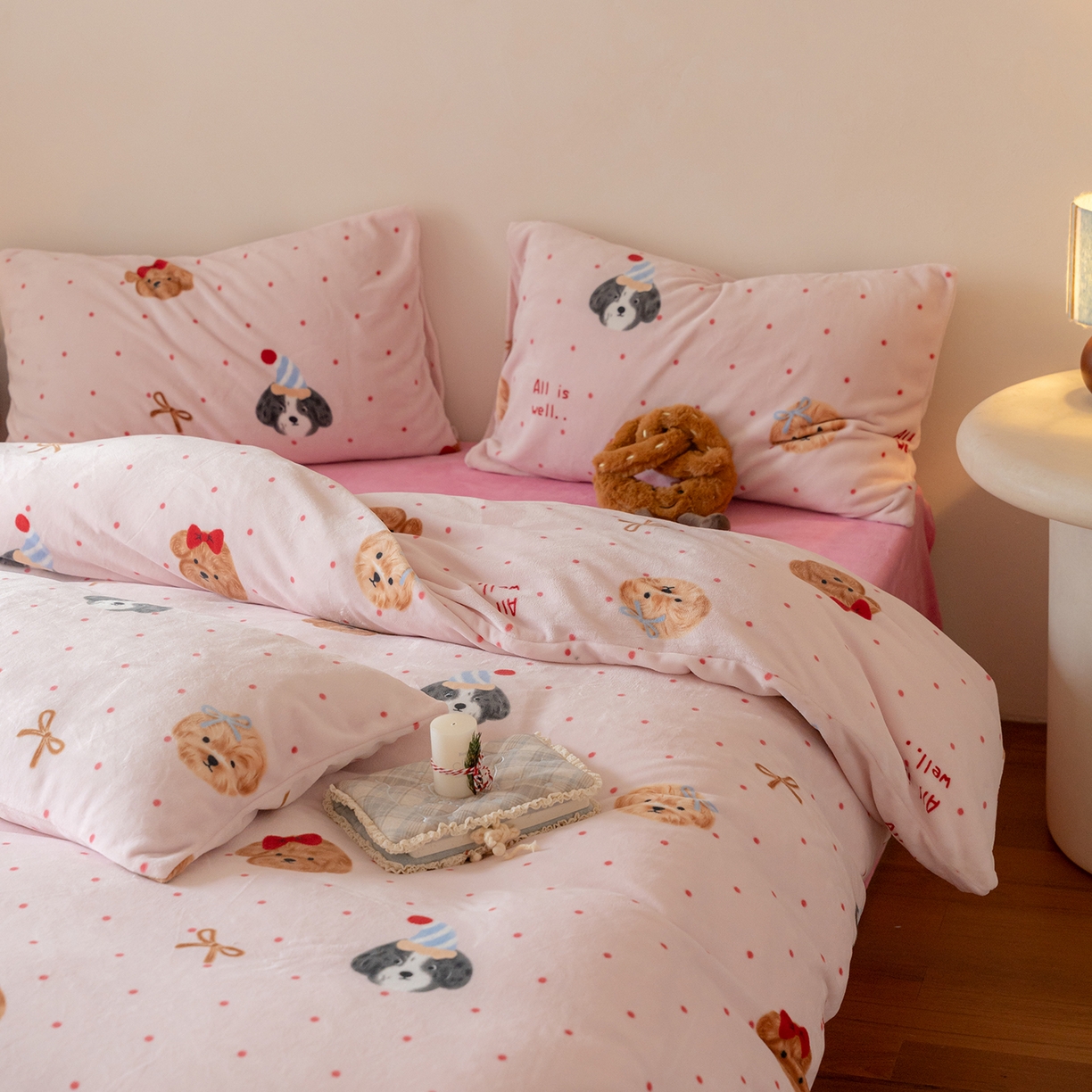 91家纺网 家纺一手货源 找家纺 （总）时光里 2025新款230克印花牛奶绒系列单被套