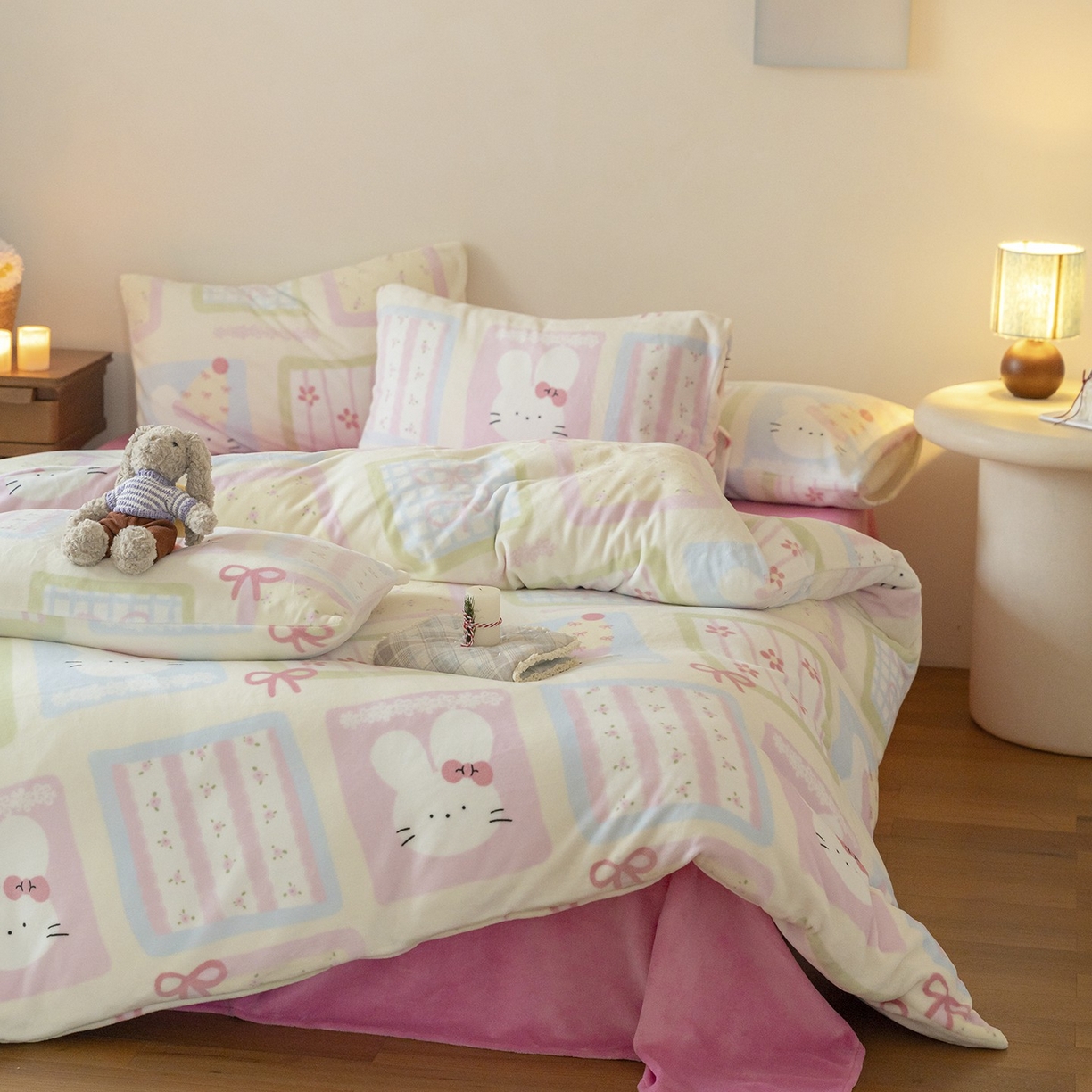 91家纺网 家纺一手货源 找家纺 （总）时光里 2025新款230克印花牛奶绒系列单被套