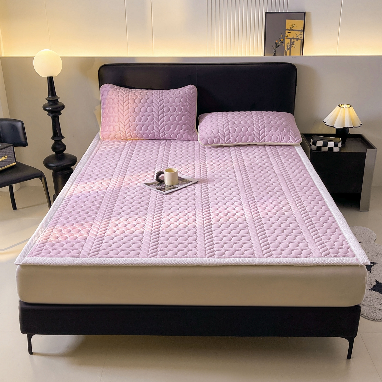 91家纺网 家纺一手货源 找家纺 （总）希廷顿 2025新款加厚水晶绒床护垫