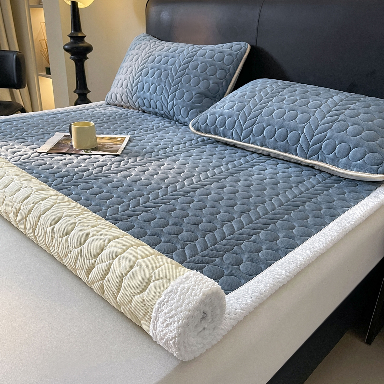 91家纺网 家纺一手货源 找家纺 （总）希廷顿 2025新款加厚水晶绒床护垫