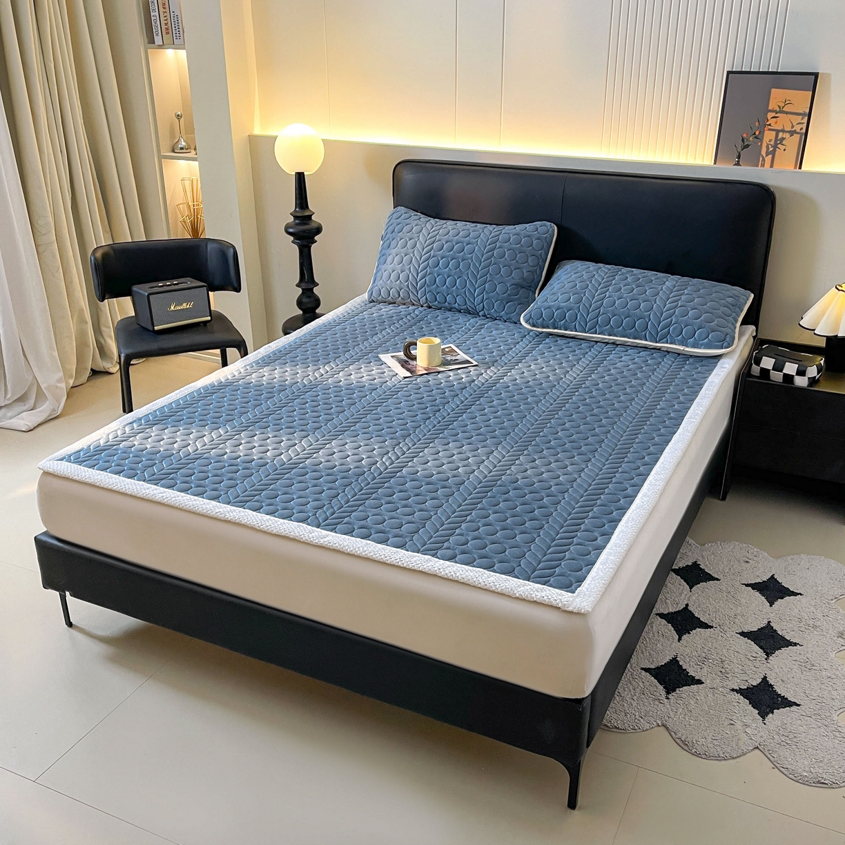 91家纺网 家纺一手货源 找家纺 （总）希廷顿 2025新款加厚水晶绒床护垫