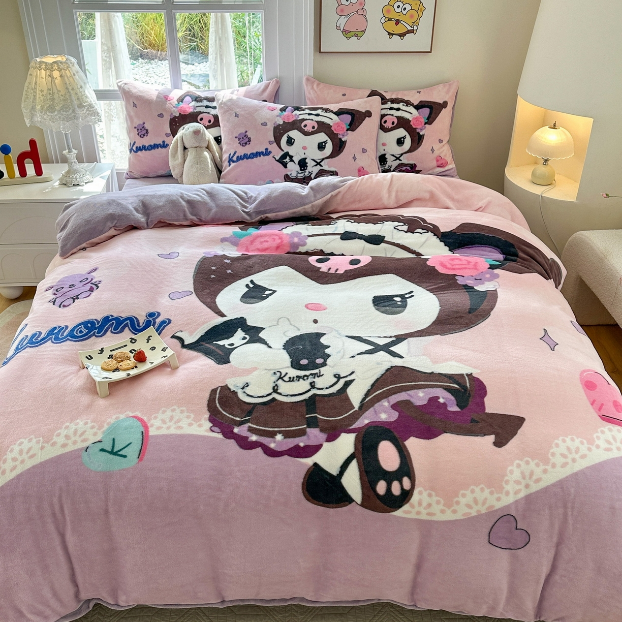 91家纺网 家纺一手货源 找家纺 （总）一电 2025新款双面牛奶绒被套单件150x200儿童加厚法兰珊瑚绒被罩200x230冬季-第三批