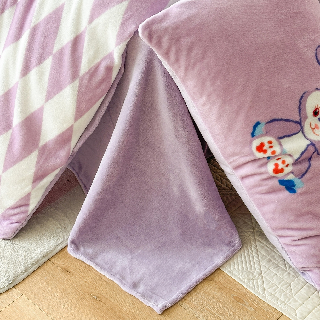 91家纺网 家纺一手货源 找家纺 一电 2025新款双面牛奶绒被套单件150x200儿童加厚法兰珊瑚绒被罩200x230冬季-第三批 小兔子