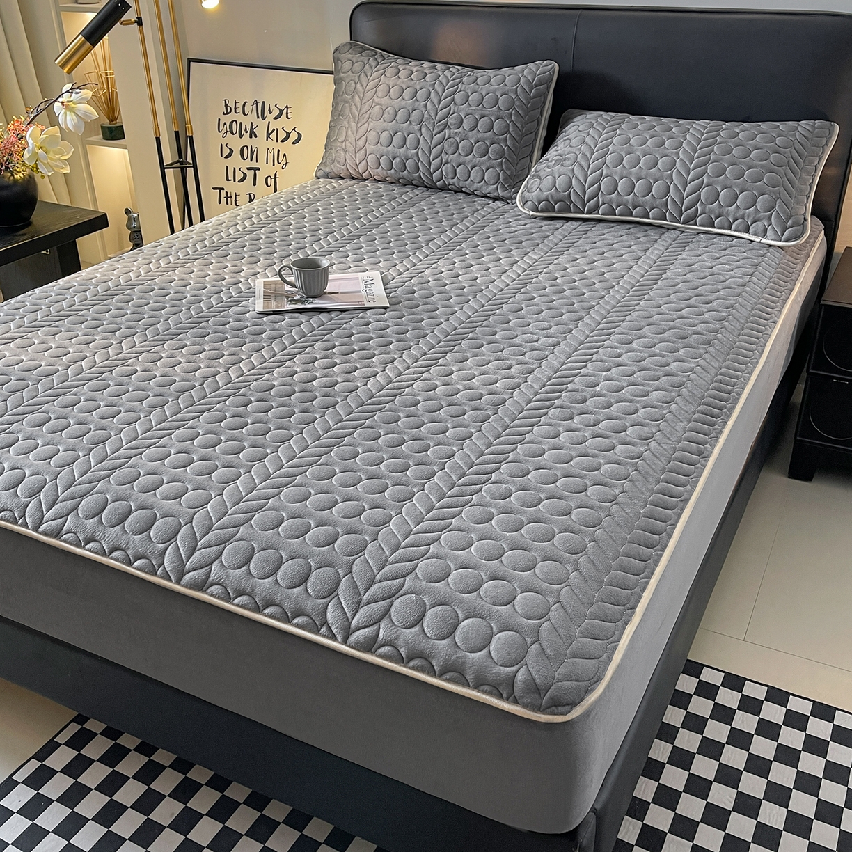 91家纺网 家纺一手货源 找家纺 （总）希廷顿 2025新款速热水晶绒床笠