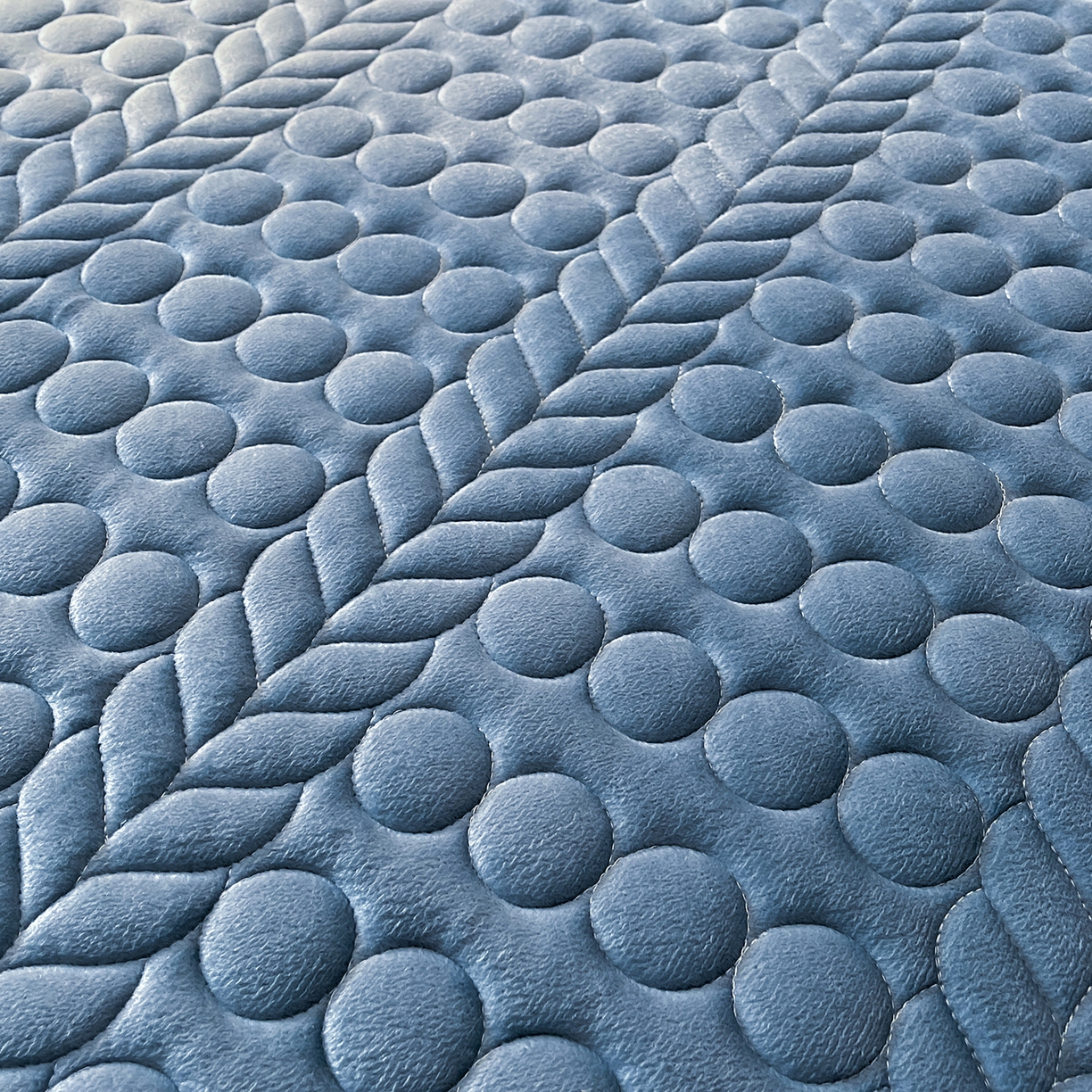 91家纺网 家纺一手货源 找家纺 希廷顿 2025新款速热水晶绒床笠 宾利蓝