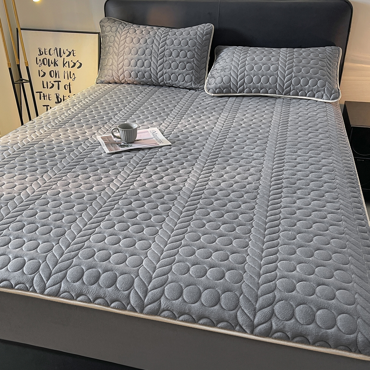 91家纺网 家纺一手货源 找家纺 （总）希廷顿 2025新款速热水晶绒床笠