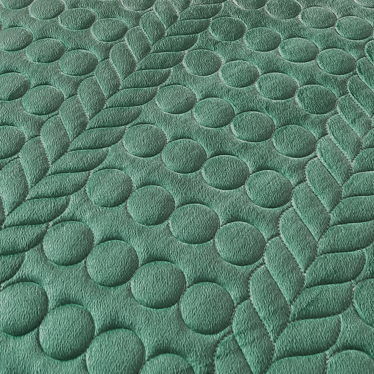 91家纺网 家纺一手货源 找家纺 希廷顿 2025新款速热水晶绒床笠 墨绿色