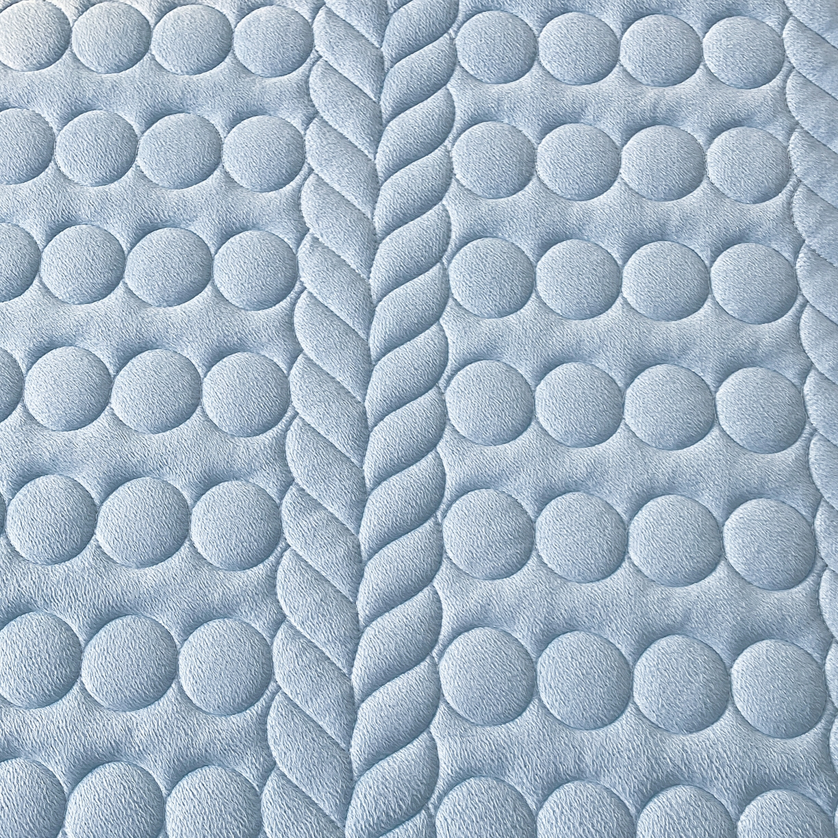 91家纺网 家纺一手货源 找家纺 希廷顿 2025新款速热水晶绒床笠 天空蓝