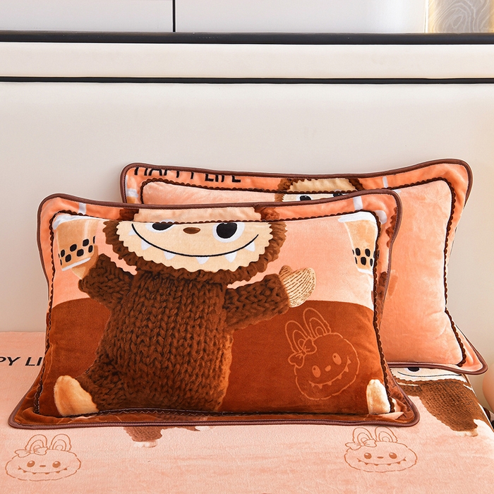 91家纺网 家纺一手货源 找家纺 2025新款230克8.5斤加厚高克重牛奶绒金貂绒法莱绒四件套冬季加绒法兰绒床裙款拉布布