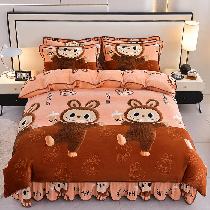 91家纺网 家纺一手货源 找家纺 （总）2025新款加厚直播爆款牛奶绒被套金貂法莱绒单品被套