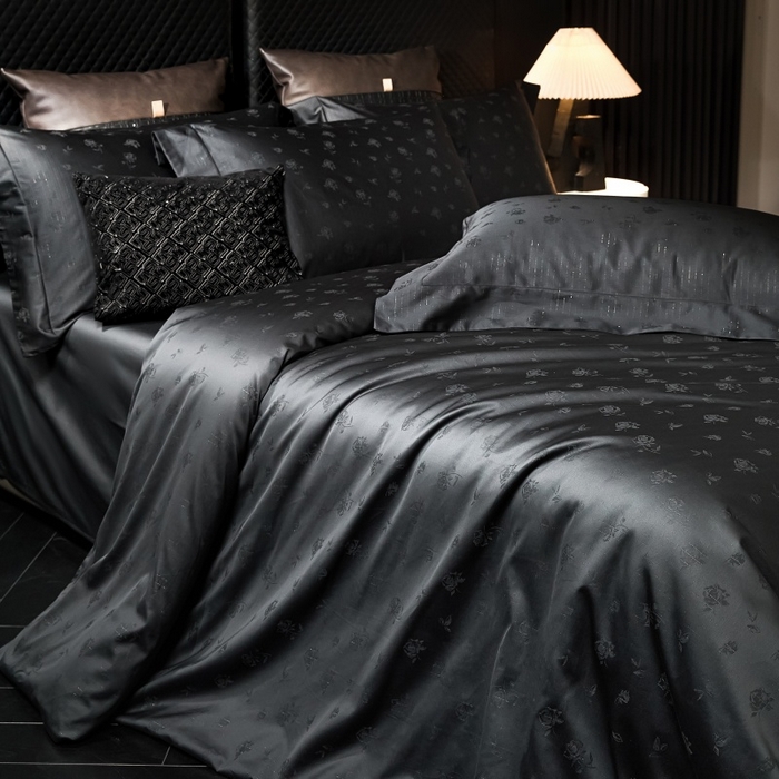 91家纺网 家纺一手货源 找家纺 小丸子家纺（不发货） 2025新款亲肤舒适高端100S长绒棉纯棉银丝提花四件套 真爱111