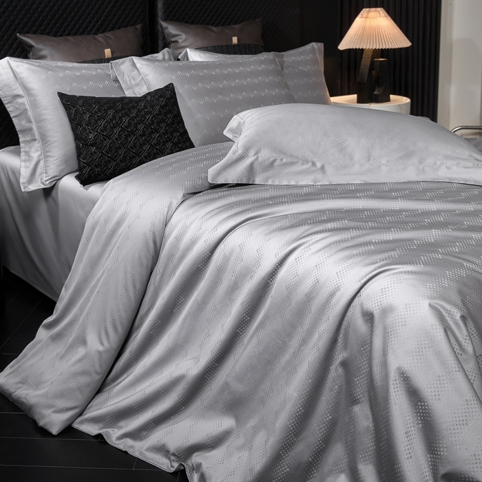 91家纺网 家纺一手货源 找家纺 （总）小丸子家纺（不发货） 2025新款亲肤舒适高端100S长绒棉纯棉银丝提花四件套