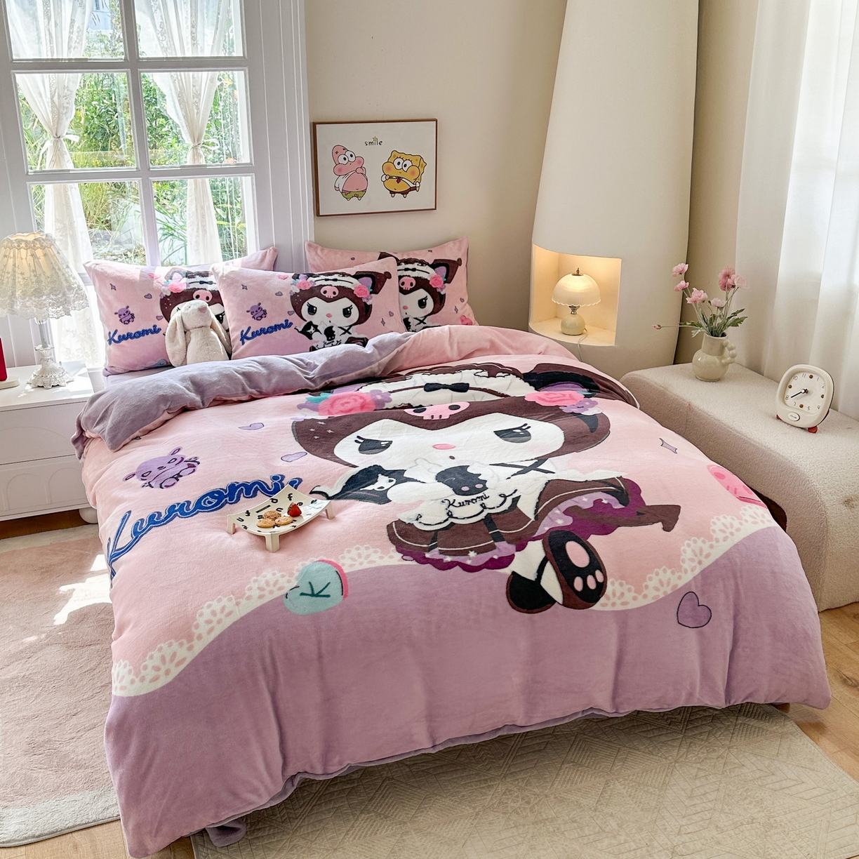 91家纺网 家纺一手货源 找家纺 （总）一电 2025新款冬季双面牛奶珊瑚绒床上四件套法兰绒床品加绒被套床单三件套-第三批