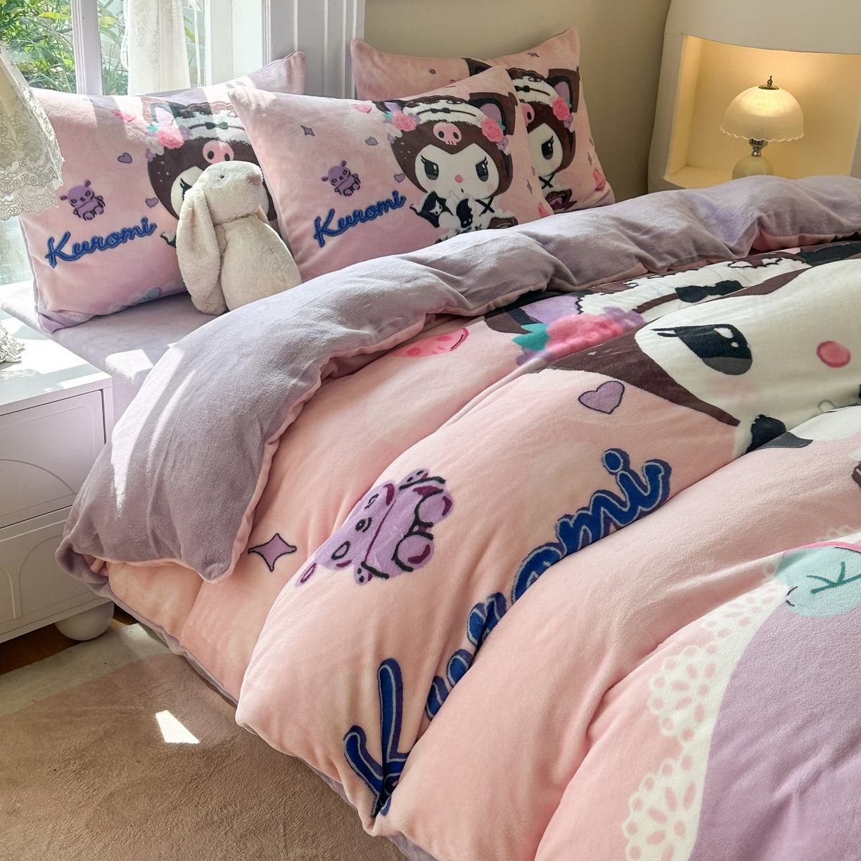 91家纺网 家纺一手货源 找家纺 （总）一电 2025新款冬季双面牛奶珊瑚绒床上四件套法兰绒床品加绒被套床单三件套-第三批