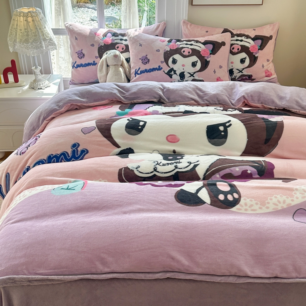 91家纺网 家纺一手货源 找家纺 （总）一电 2025新款冬季双面牛奶珊瑚绒床上四件套法兰绒床品加绒被套床单三件套-第三批