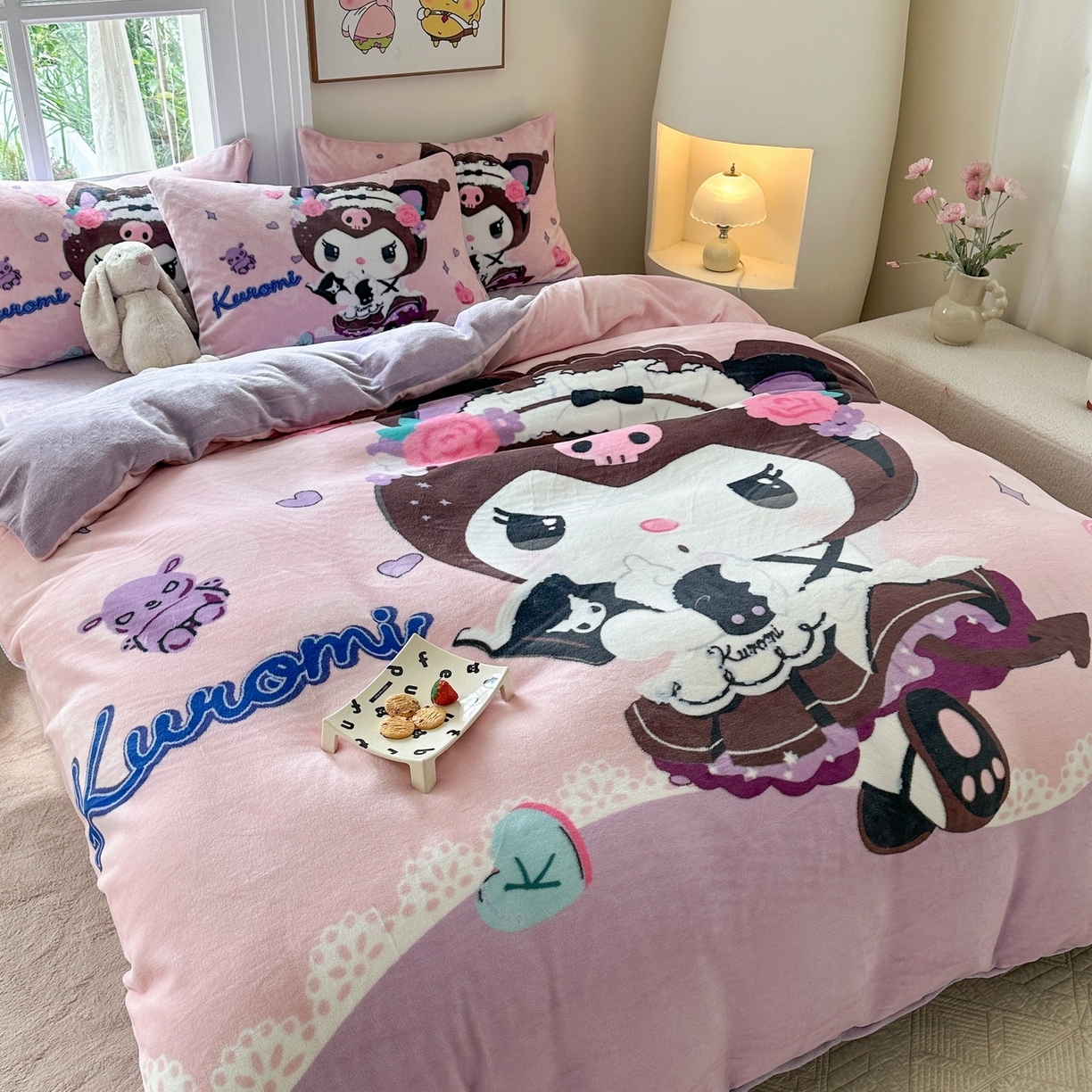 91家纺网 家纺一手货源 找家纺 （总）一电 2025新款冬季双面牛奶珊瑚绒床上四件套法兰绒床品加绒被套床单三件套-第三批