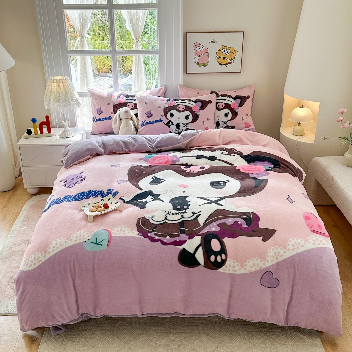 91家纺网 家纺一手货源 找家纺 （总）一电 2025新款冬季双面牛奶珊瑚绒床上四件套法兰绒床品加绒被套床单三件套-第三批