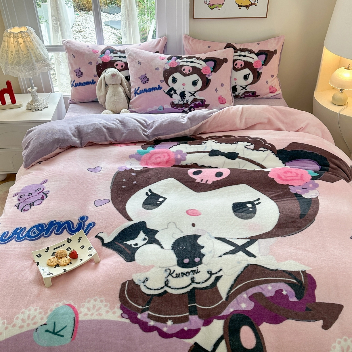 91家纺网 家纺一手货源 找家纺 （总）一电 2025新款冬季双面牛奶珊瑚绒床上四件套法兰绒床品加绒被套床单三件套-第三批