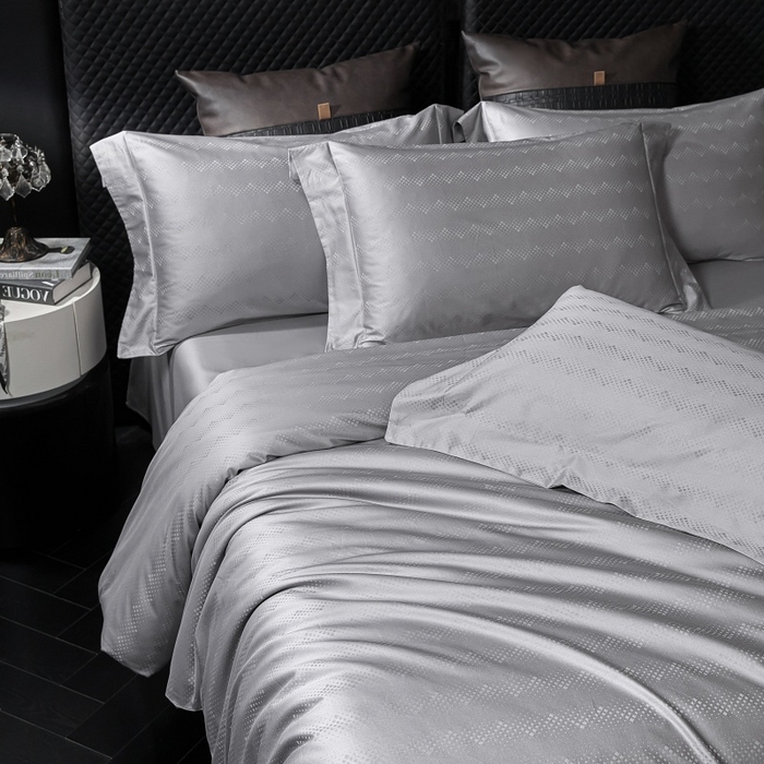 91家纺网 家纺一手货源 找家纺 （总）小丸子家纺（不发货） 2025新款亲肤舒适高端100S长绒棉纯棉银丝提花四件套