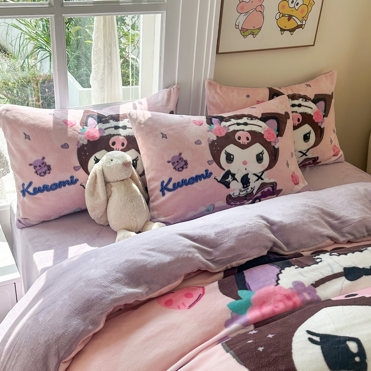 91家纺网 家纺一手货源 找家纺 （总）一电 2025新款冬季双面牛奶珊瑚绒床上四件套法兰绒床品加绒被套床单三件套-第三批