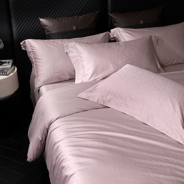 91家纺网 家纺一手货源 找家纺 小丸子家纺（不发货） 2025新款亲肤舒适高端100S长绒棉纯棉银丝提花四件套 时间煮雨086