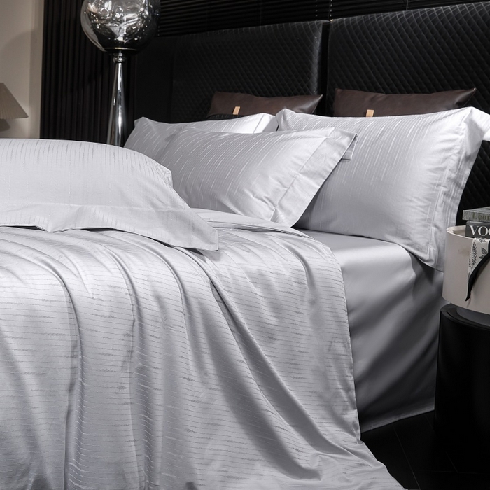 91家纺网 家纺一手货源 找家纺 小丸子家纺（不发货） 2025新款亲肤舒适高端100S长绒棉纯棉银丝提花四件套 简一099