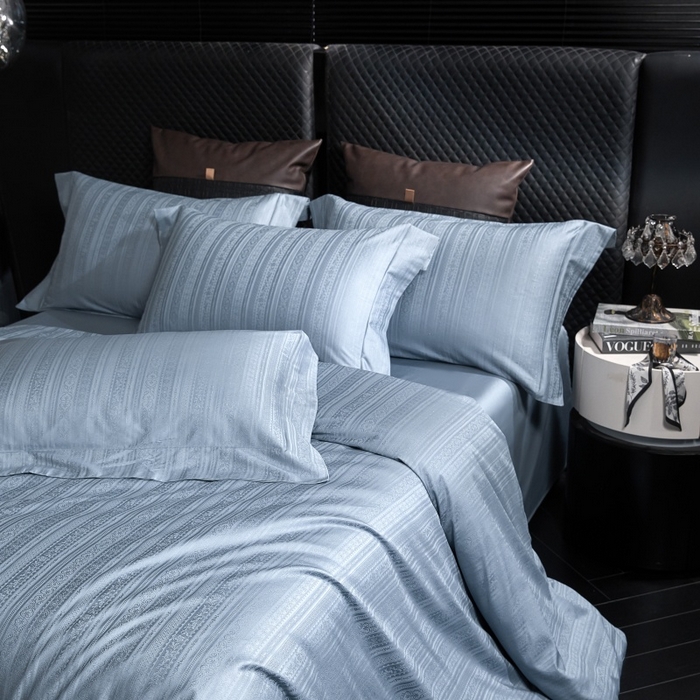 91家纺网 家纺一手货源 找家纺 小丸子家纺（不发货） 2025新款亲肤舒适高端100S长绒棉纯棉银丝提花四件套 非凡084