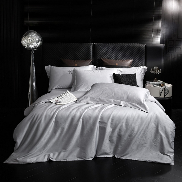 91家纺网 家纺一手货源 找家纺 小丸子家纺（不发货） 2025新款亲肤舒适高端100S长绒棉纯棉银丝提花四件套 以沫092