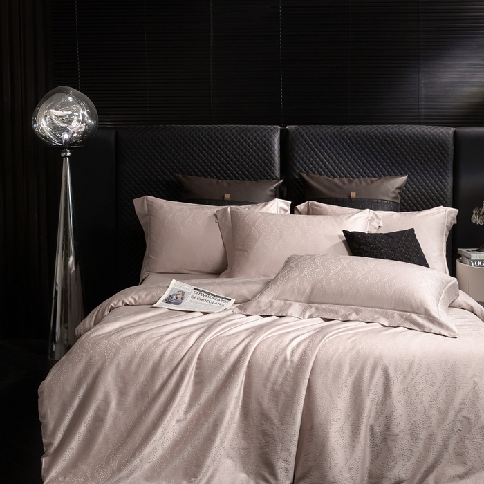 91家纺网 家纺一手货源 找家纺 小丸子家纺（不发货） 2025新款亲肤舒适高端100S长绒棉纯棉银丝提花四件套 星芒107