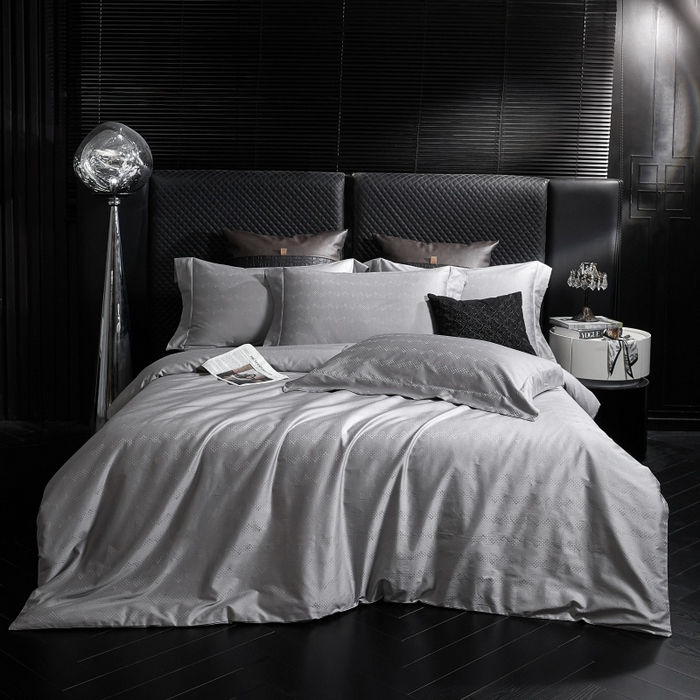 91家纺网 家纺一手货源 找家纺 小丸子家纺（不发货） 2025新款亲肤舒适高端100S长绒棉纯棉银丝提花四件套 爱格091