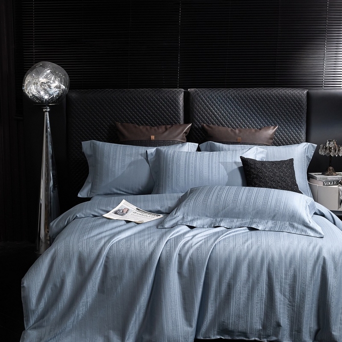 91家纺网 家纺一手货源 找家纺 小丸子家纺（不发货） 2025新款亲肤舒适高端100S长绒棉纯棉银丝提花四件套 非凡084