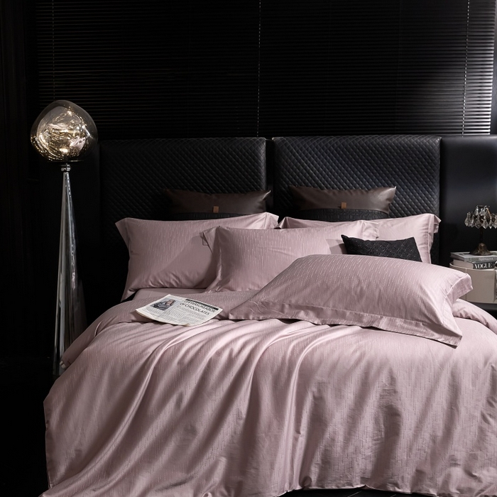 91家纺网 家纺一手货源 找家纺 小丸子家纺（不发货） 2025新款亲肤舒适高端100S长绒棉纯棉银丝提花四件套 时间煮雨086