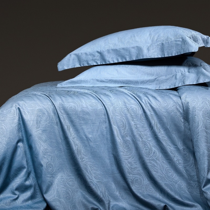 91家纺网 家纺一手货源 找家纺 小丸子家纺（不发货） 2025新款亲肤舒适高端100S长绒棉纯棉银丝提花四件套 星空003