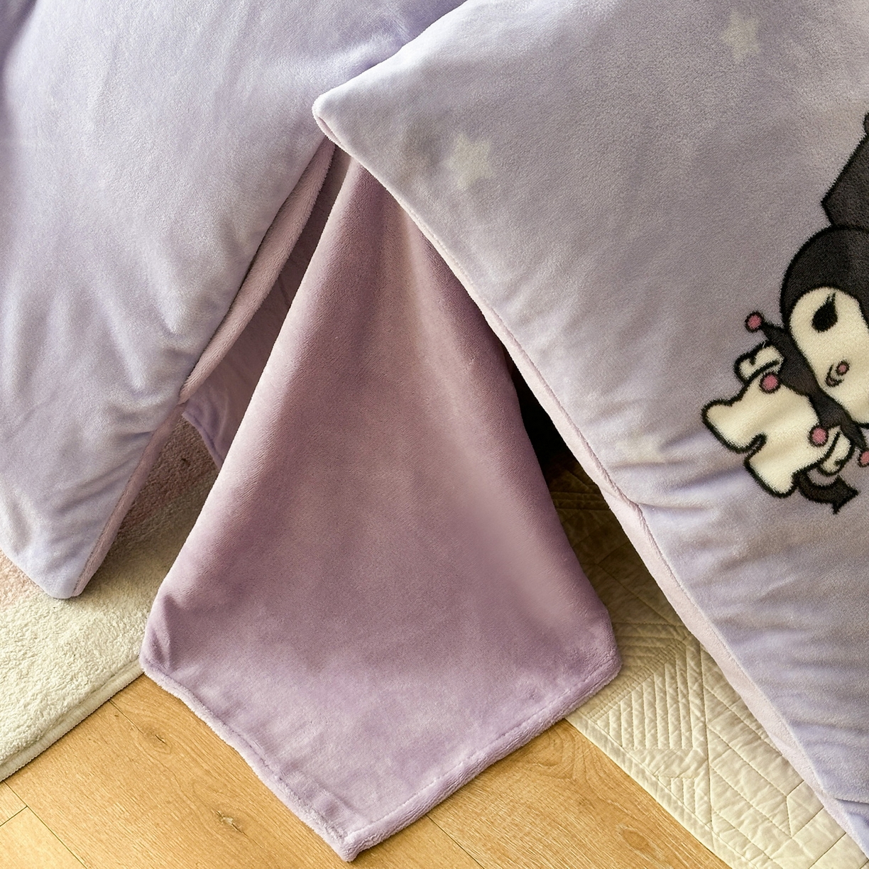 91家纺网 家纺一手货源 找家纺 一电 2025新款冬季双面牛奶珊瑚绒床上四件套法兰绒床品加绒被套床单三件套-第三批 天使库洛米