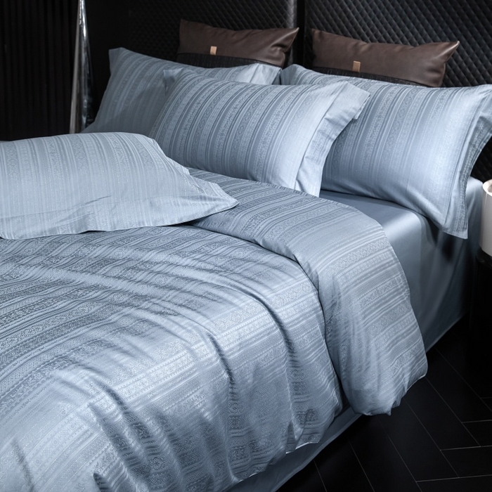 91家纺网 家纺一手货源 找家纺 小丸子家纺（不发货） 2025新款亲肤舒适高端100S长绒棉纯棉银丝提花四件套 非凡084