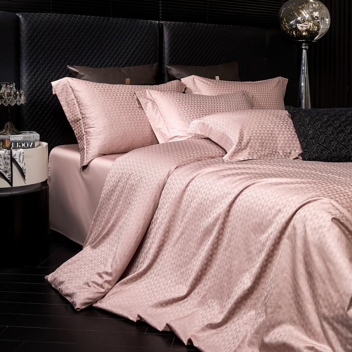 91家纺网 家纺一手货源 找家纺 小丸子家纺（不发货） 2025新款亲肤舒适高端100S长绒棉纯棉银丝提花四件套 镜莱105