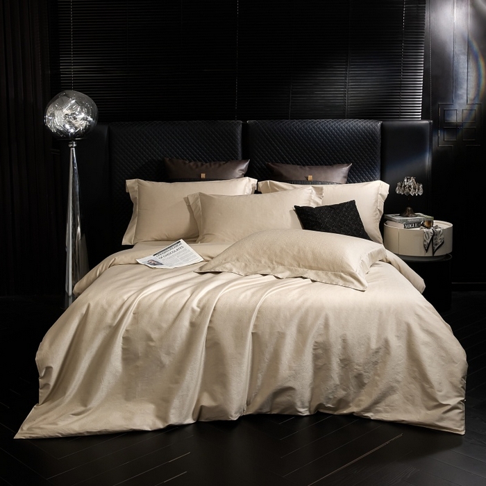 91家纺网 家纺一手货源 找家纺 小丸子家纺（不发货） 2025新款亲肤舒适高端100S长绒棉纯棉银丝提花四件套 伊思梦058