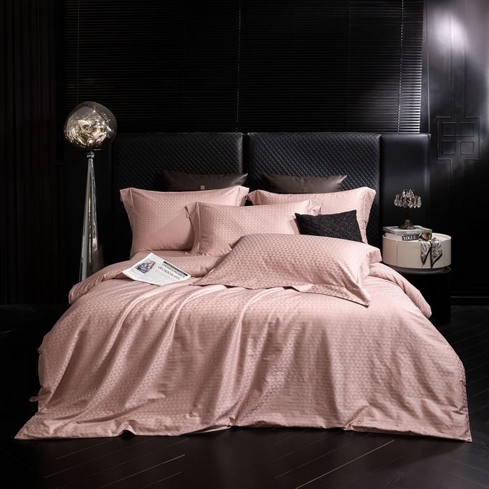 91家纺网 家纺一手货源 找家纺 小丸子家纺（不发货） 2025新款亲肤舒适高端100S长绒棉纯棉银丝提花四件套 镜莱105